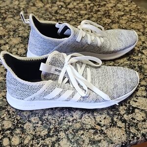 Adidas Gray and White Sneakers